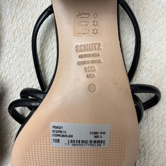 Schutz Princey Sandal Black Size 10B Strappy Summer Spring Block Heel Spring NWT - Picture 8 of 11